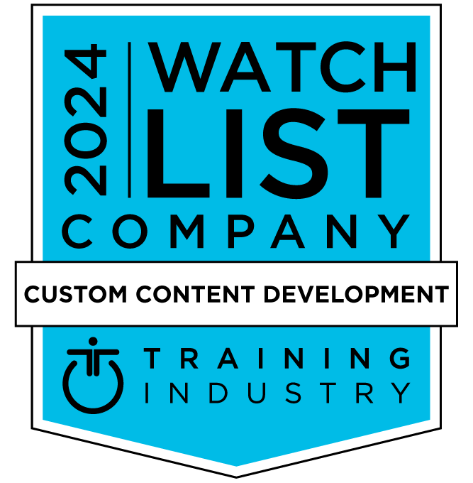Training Industry 2024 Custom Content Development Watch List logo